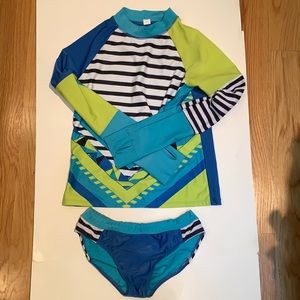 Girls Rashguard Bikini Set
